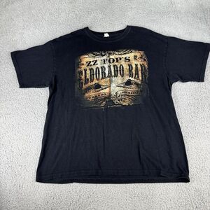 ZZ Top T-Shirt 2012 ZZ Top's Eldorado Bar Concert Tour Classic Rock Black Men Xl